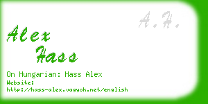 alex hass business card